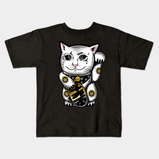 Sad Cat Manekineko Kids T-Shirt